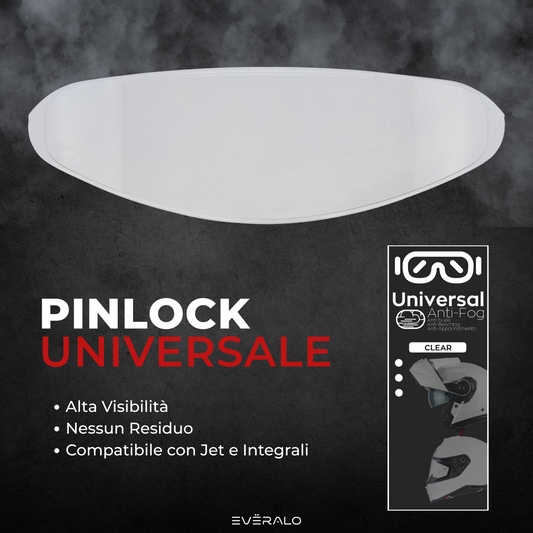 Pinlock Universale - Pellicola Antifog per Caschi Integrali - Modulari e Jet - Lente Anti Nebbia Adesiva per Visiera