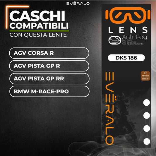 Lente anti-appannamento Agv Corsa R - Pista GP R - Pista GP RR - specifico per sistema DKS186