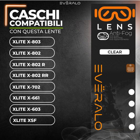 Lente anti-appannamento Xlite X803 - X802 - X802r - X802rr - X702 - X661 - X603