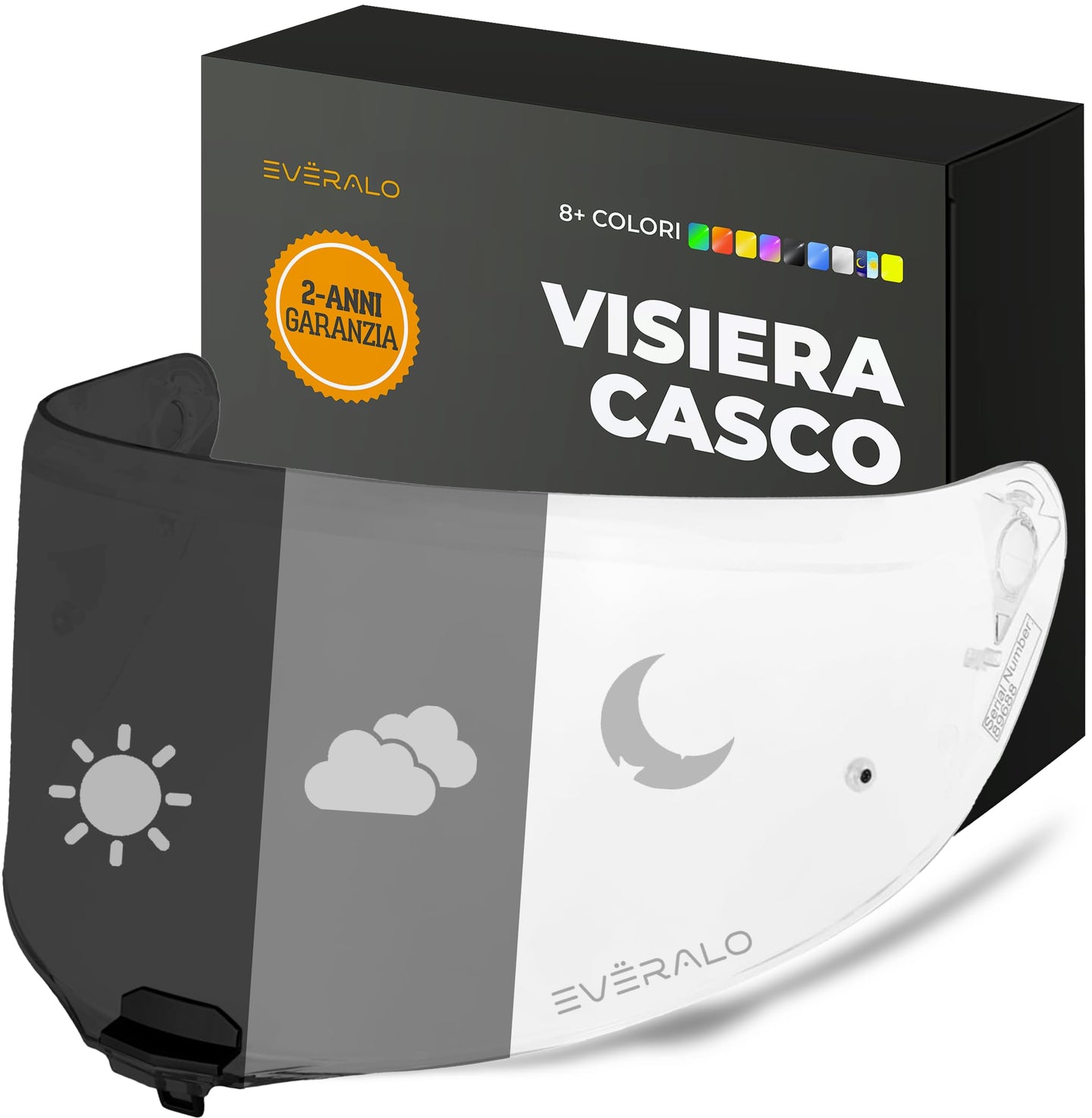 Antifog Compatibile con Visiera LS2 FF811 - Vector 2 - Vector II Carbon - Lente Anti appannamento DKS457 Compatibile (Antifog)
