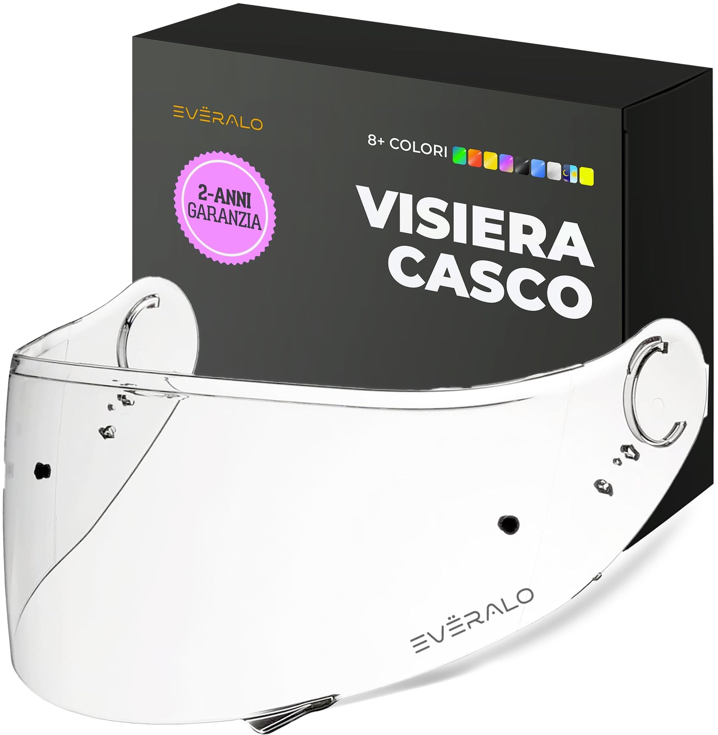 Visiera Compatibile con Shoei Gt Air - Gt Air 2 - Neotec - Opticson - Cns 1 - Visiere Casco Antifog Ready (Iridium Cromo)