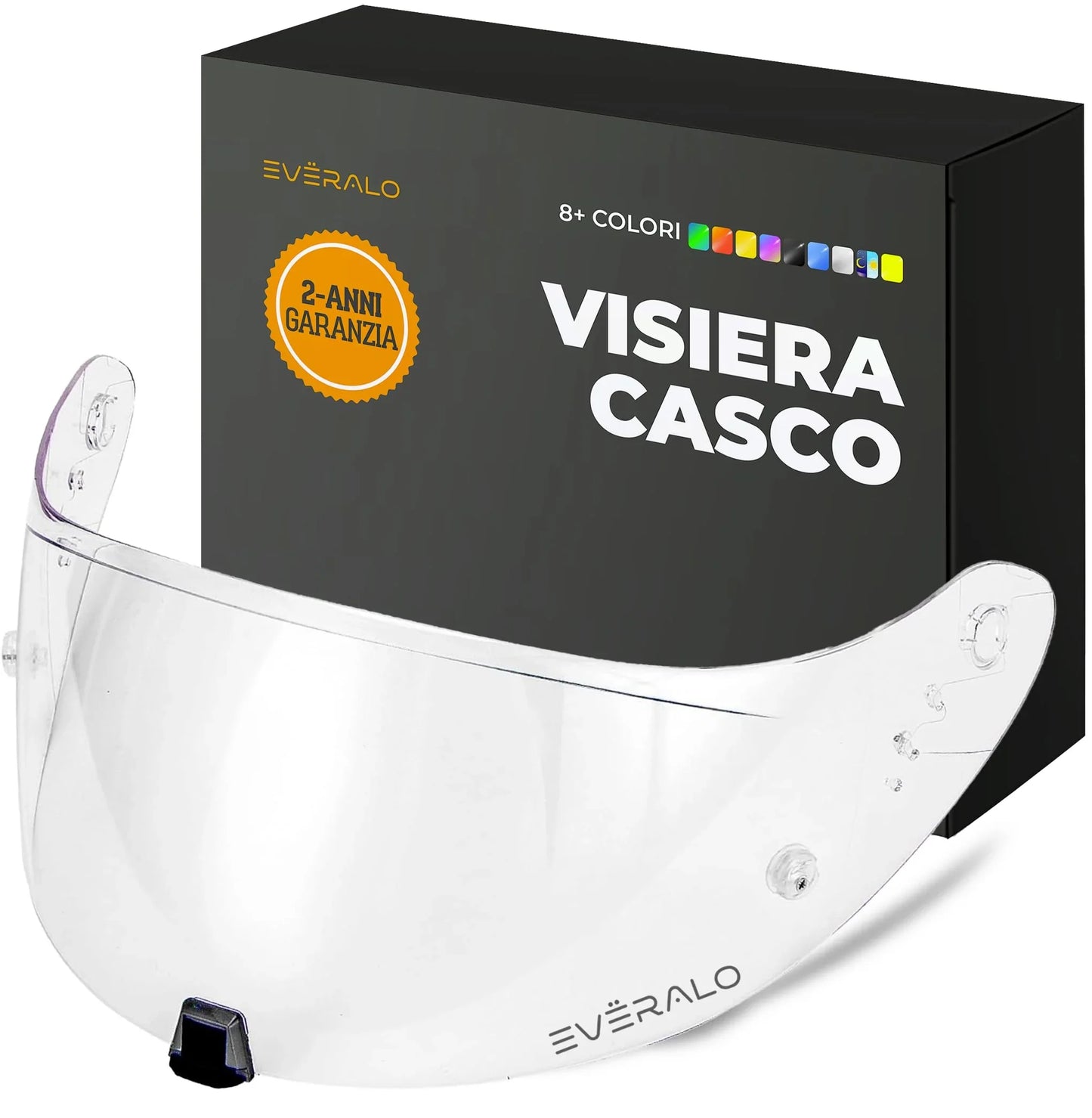 Visiera Compatibile con Scorpion Exo 520-1400 - 391 - R1 Air - Visiere Casco Antifog Ready (Argento Cromo)