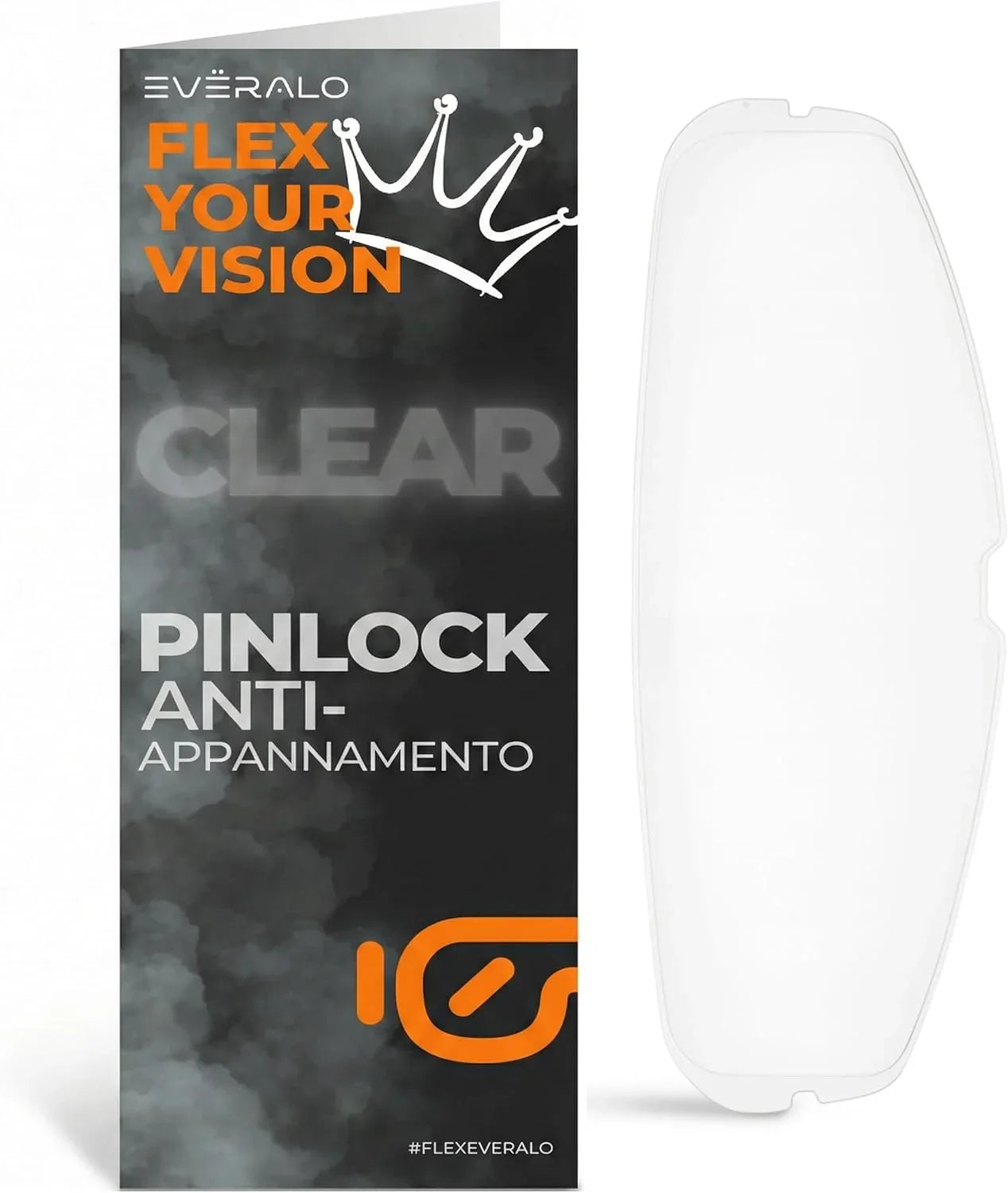Pinlock Compatibile con LS2 FF353 - Rapid - Rapid 2 - Rapid Mini - Storm - Storm 1 - Storm 2 - Stream - Stream Evo - FF320 - FF800 - Lente Antiappannamento Visiera DKS146 (Pinlock)
