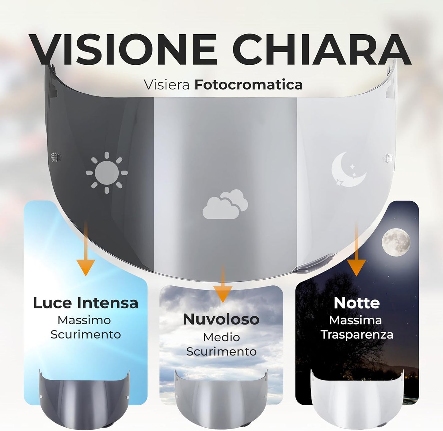 Visiera per Agv K1 - K3sv - K5 - Pinlock Ready - Fotocromatica - Everalo