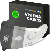 Visiera Compatibile con Shark Skwall i3 - DSkwall 3 - Ridill 2 - Skwal Cup - VZ400 - Visiere Casco Antifog Ready (Trasparente)