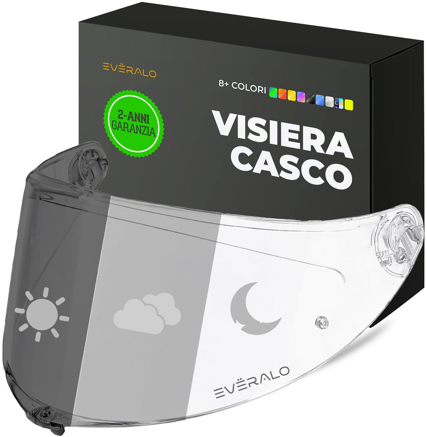 Visiera Compatibile con Agv K6 - K6s - Visiere Casco Antifog Ready (Dark Fume')