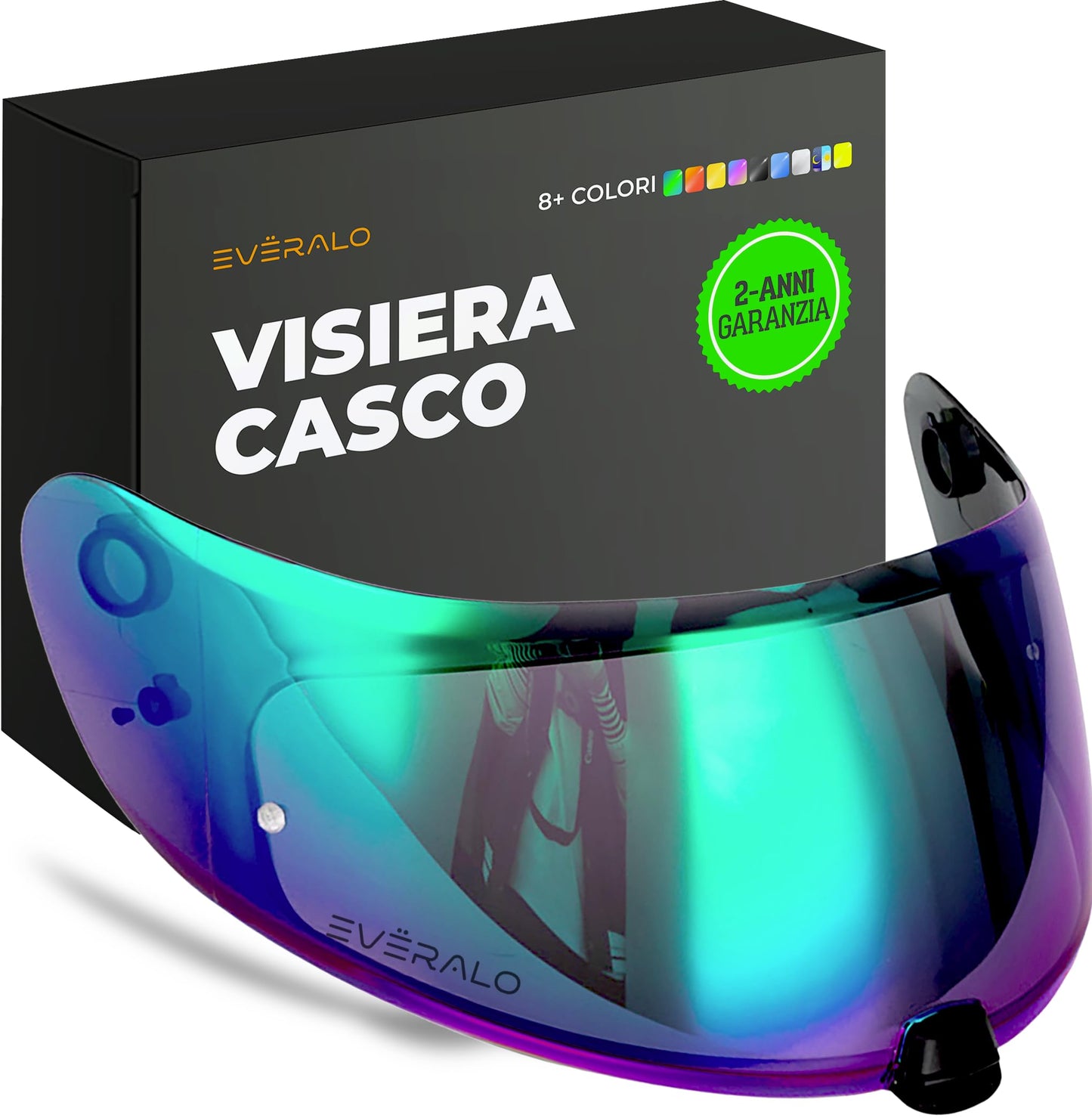 Visiera Compatibile con HJC FG17 - IS17 - FGST - C70 - C70N - HJ20M – Visiere Casco Antifog Ready (Blu Elettro)