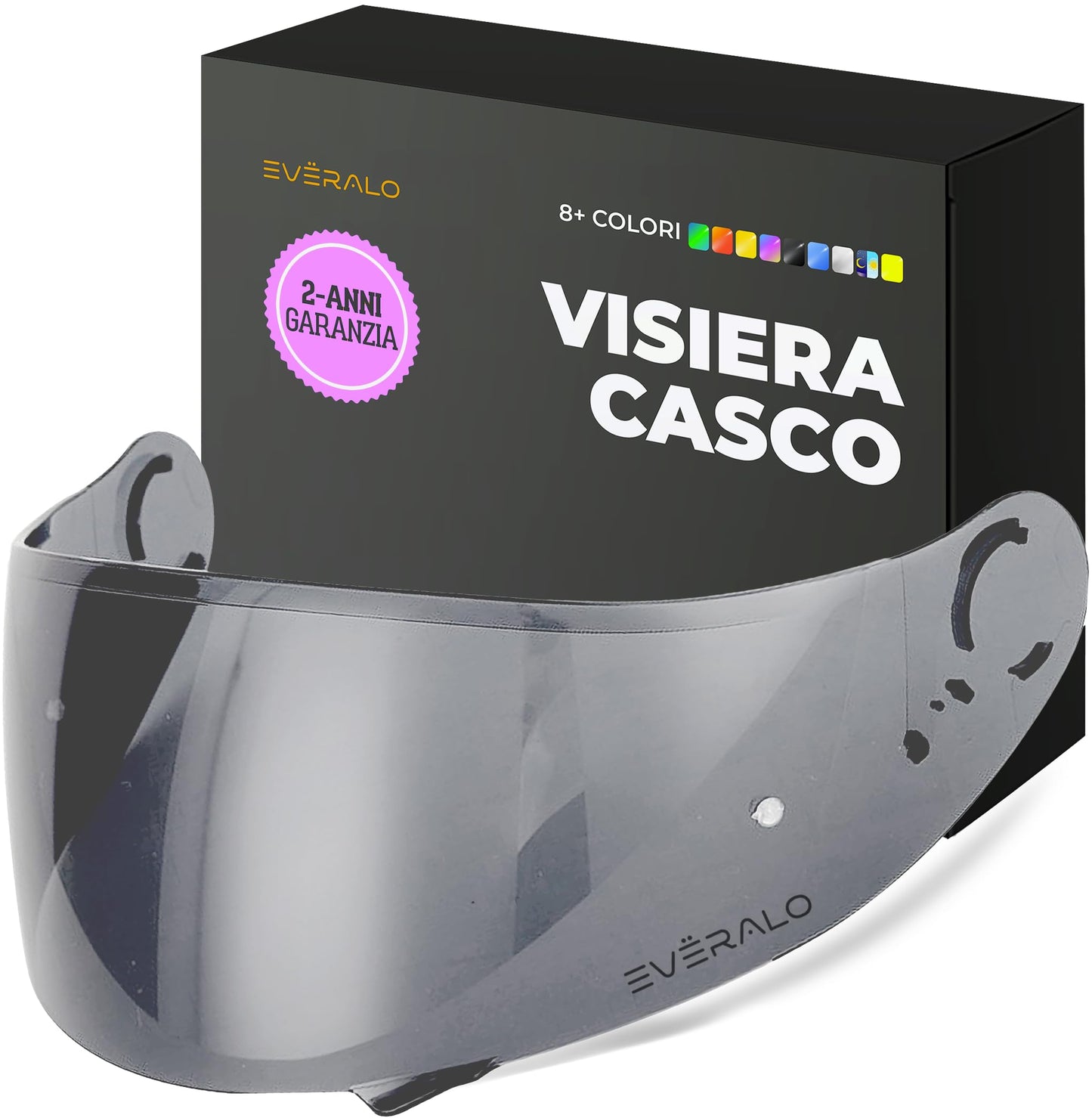 Visiera Compatibile con Shoei Gt Air - Gt Air 2 - Neotec - Opticson - Cns 1 - Visiere Casco Antifog Ready (Iridium Cromo)