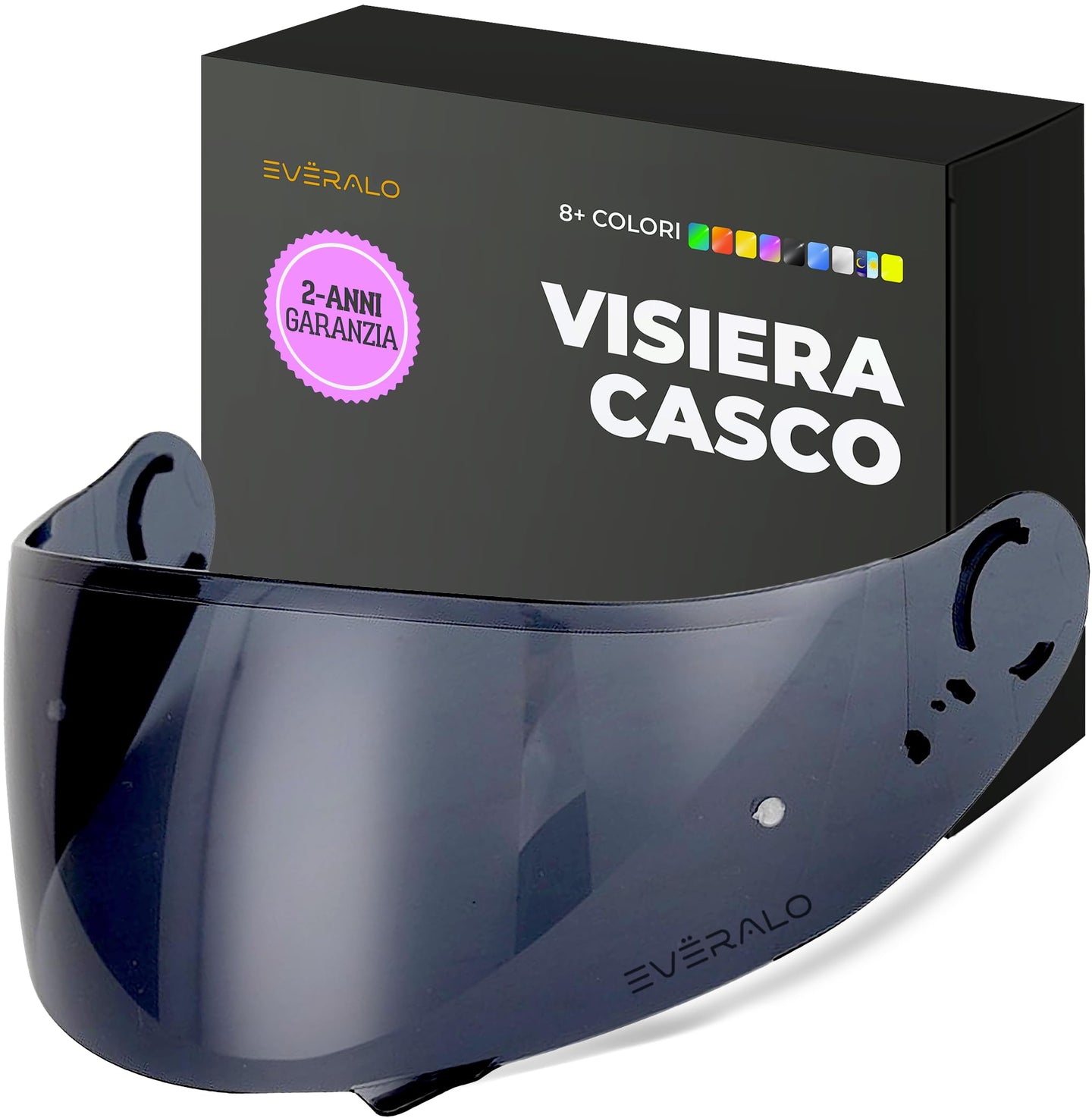 Visiera Compatibile con Shoei Gt Air - Gt Air 2 - Neotec - Opticson - Cns 1 - Visiere Casco Antifog Ready (Iridium Cromo)