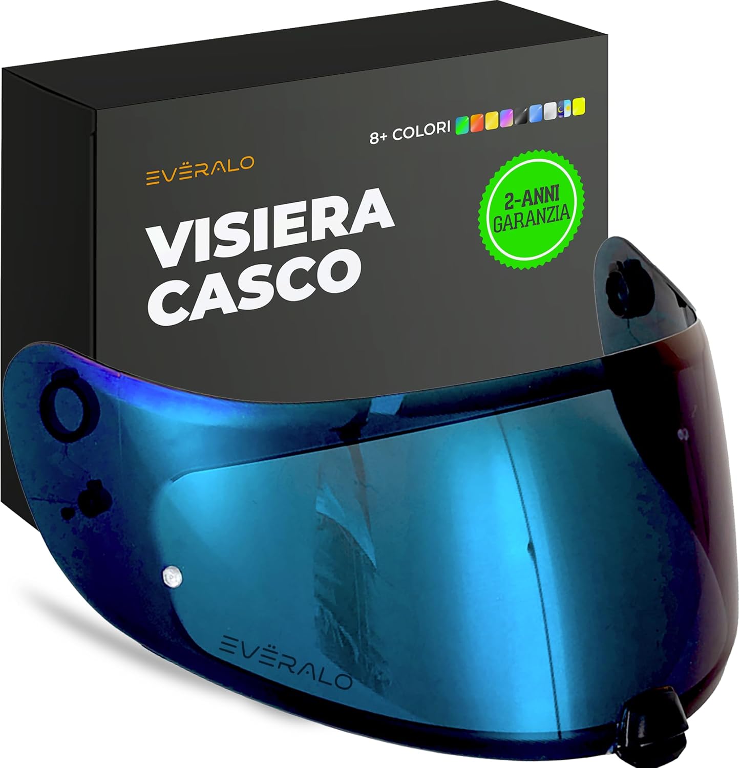 Visiera Compatibile con HJC FG17 - IS17 - FGST - C70 - C70N - HJ20M – Visiere Casco Antifog Ready (Blu Elettro)