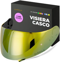 Visiera Compatibile con Shoei Gt Air - Gt Air 2 - Neotec - Opticson - Cns 1 - Visiere Casco Antifog Ready (Iridium Cromo)