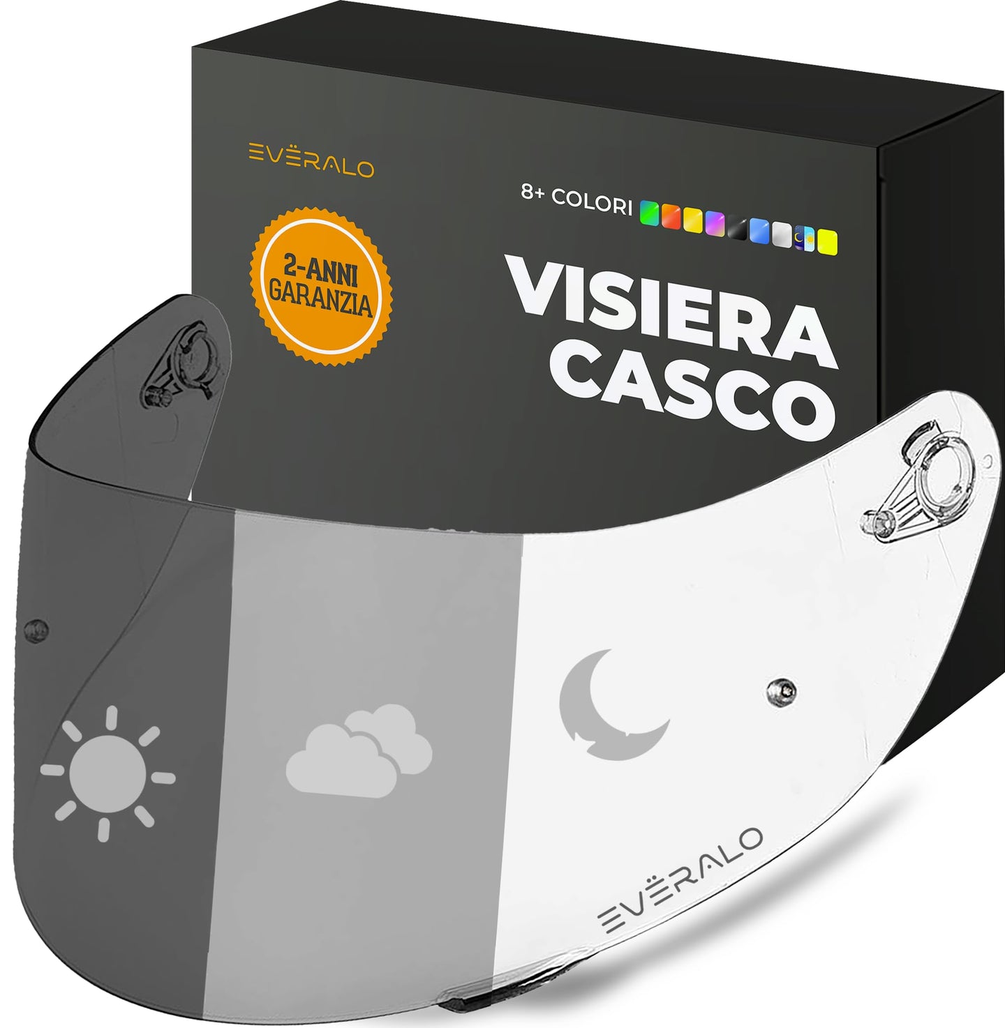 Visiera compatibile con Agv K1 - K1s - K3sv - K5 - K5s - S4sv - Horizon - Skyline - Strada - Stealth SV - Compact - GT-2 - Visiera per casco compatibile Pinlock Ready (trasparente)