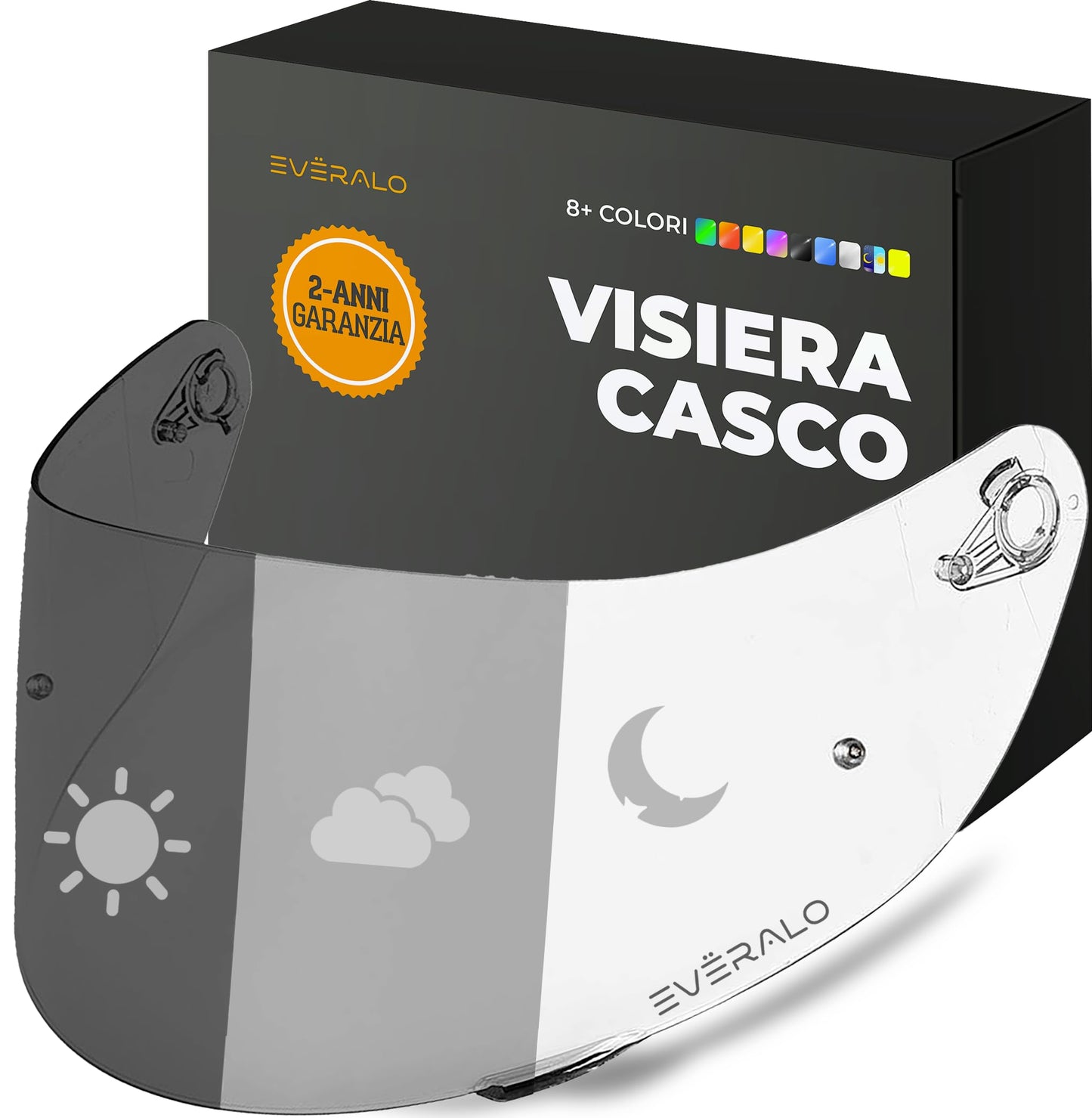 Visiera compatibile con Agv K1 - K1s - K3sv - K5 - K5s - S4sv - Horizon - Skyline - Strada - Stealth SV - Compact - GT-2 - Visiera per casco compatibile Pinlock Ready (trasparente)