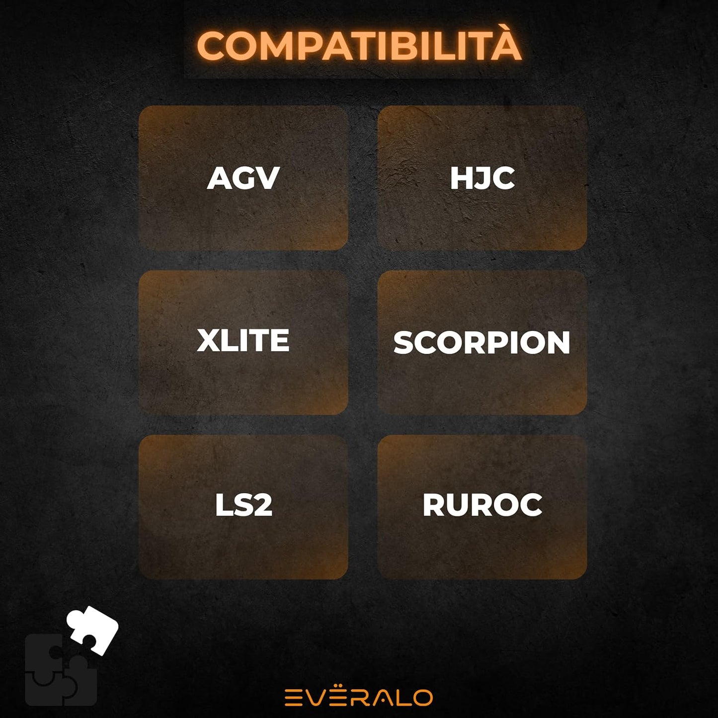 Pinlock Pins 5mm Compatibile con Agv - Hjc - Airoh - Nolan - Ls2 - Givi - Bell - Shark - Scorpion - Xlite – Dispositivo con Viti Comprese