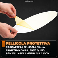 Pinlock Compatibile con Visiera Ruroc Atlas 3 - Atlas 4.0 - Lente Anti appannamento DKS416 Compatibile (Pinlock)