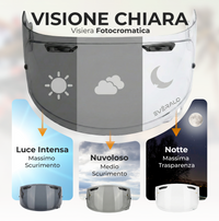 Visiera per Arai Chaser X - Rx7v - Quantic - Quantum - VasV  - Fotocromatica