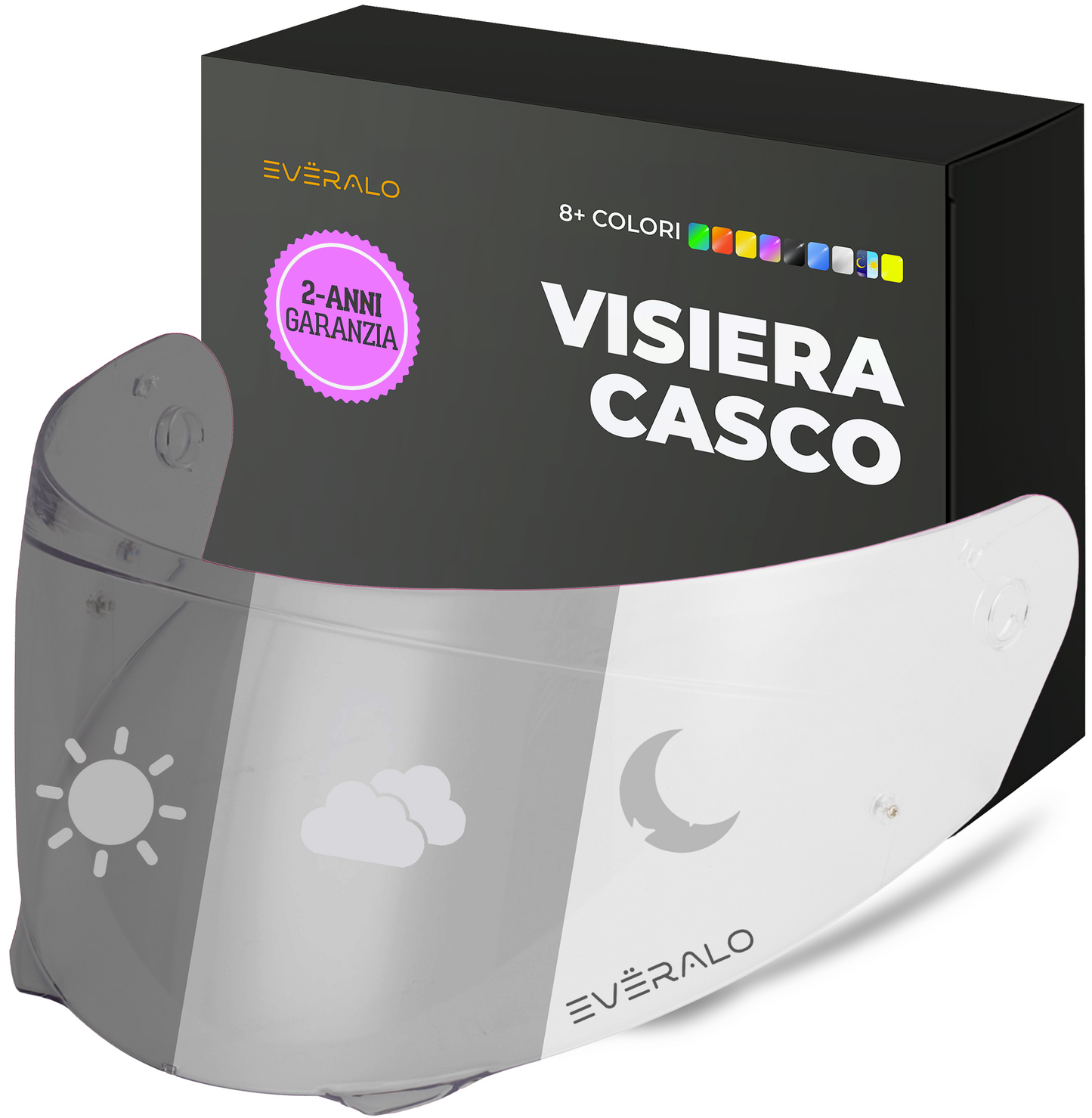 Visiera per Hjc I90 - I91 - HJ33 - Antifog ready - Fotocromatica - Everalo