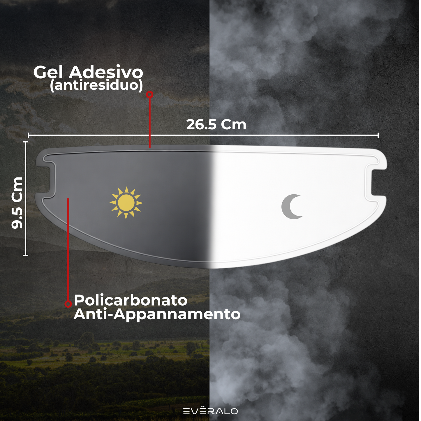 Lente anti-appannamento Universale Auto-Scurente adesivo