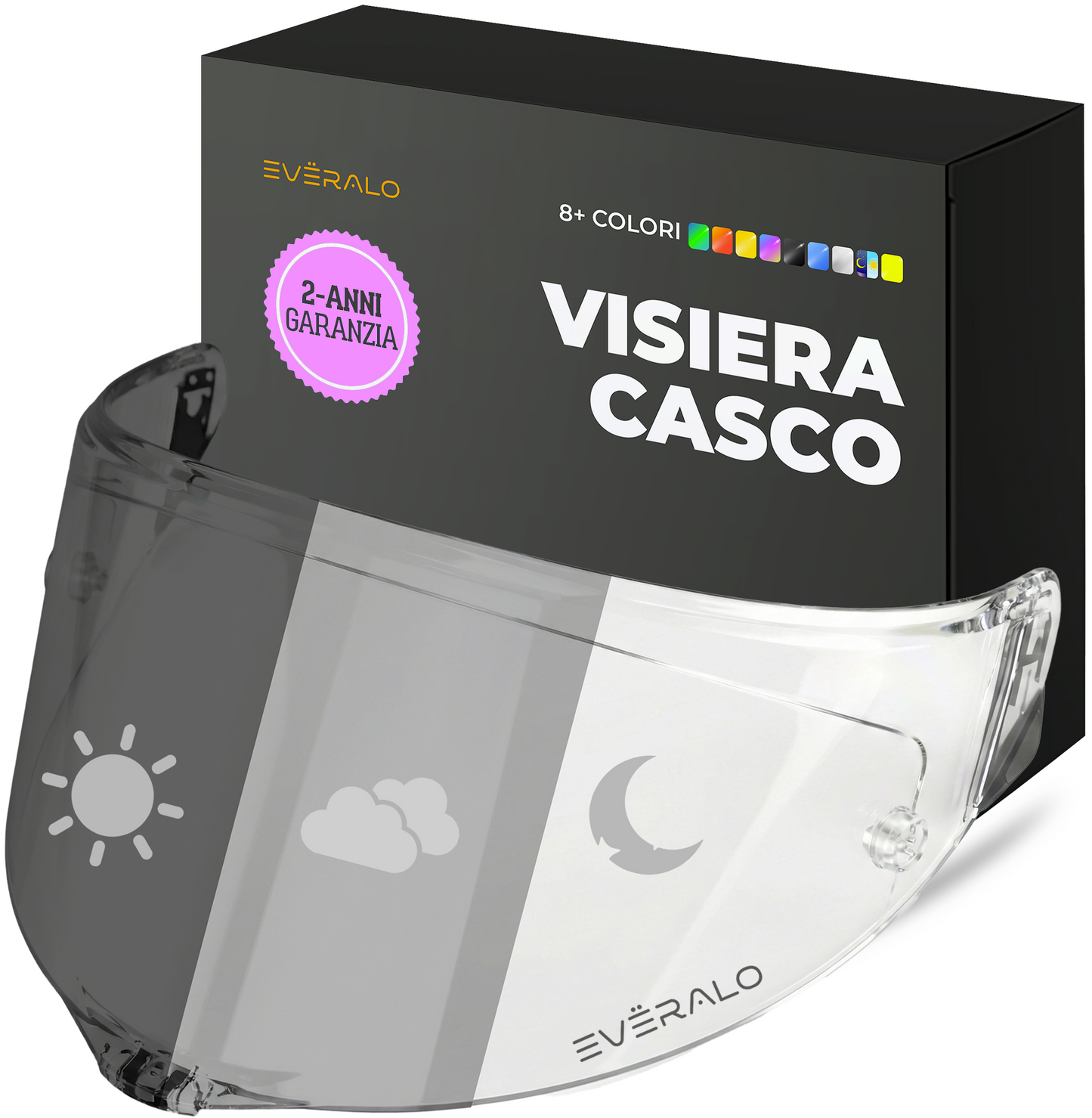 Visiera per Agv Race 3 Corsa - Pista - GT Veloce - Antifog ready - Fotocromatica - Everalo