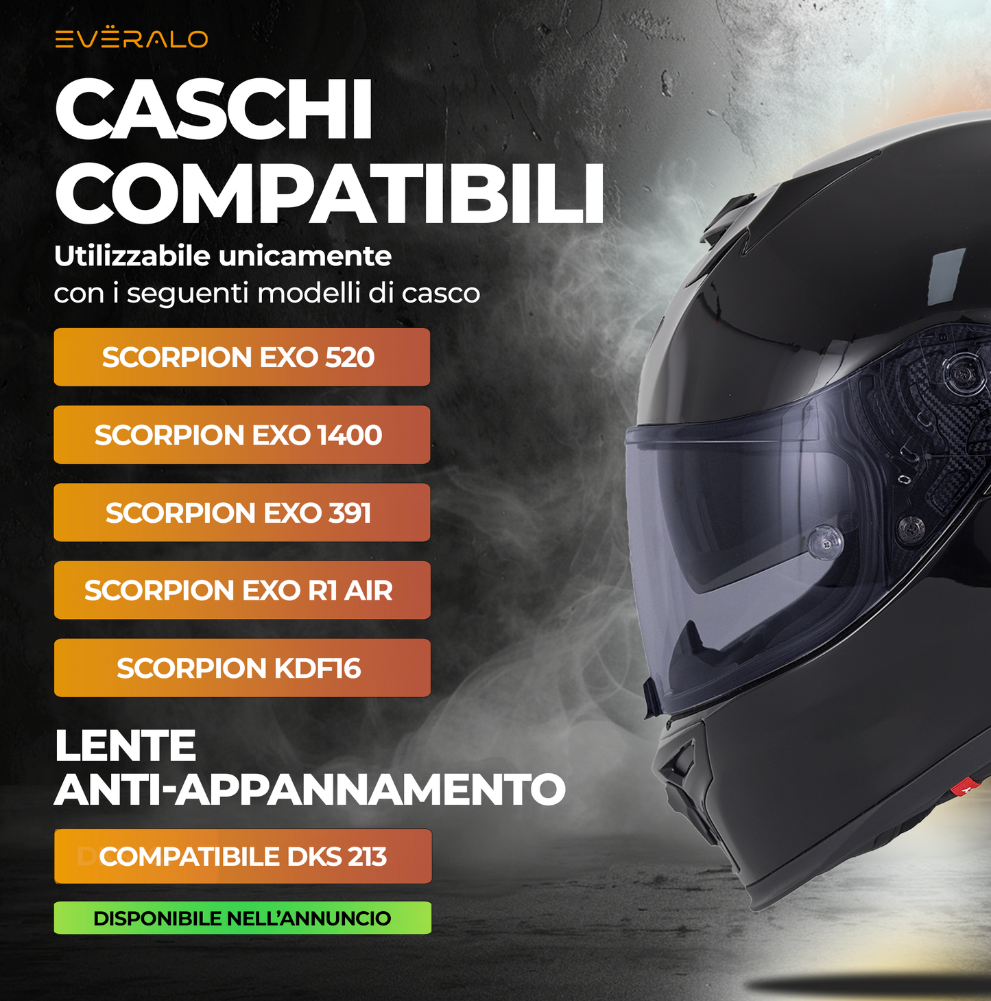 Visiera per Scorpion Exo 520 - 1400 - 391 - R1 Air - Pins/Tear off ready - Fotocromatica