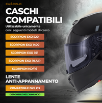 Visiera per Scorpion Exo 520 - 1400 - 391 - R1 Air - Pins/Tear off ready - Fotocromatica