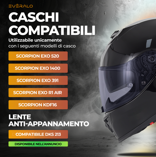 Visiera per Scorpion Exo 520 - 1400 - 391 - R1 Air - Pins/Tear off ready - Fotocromatica