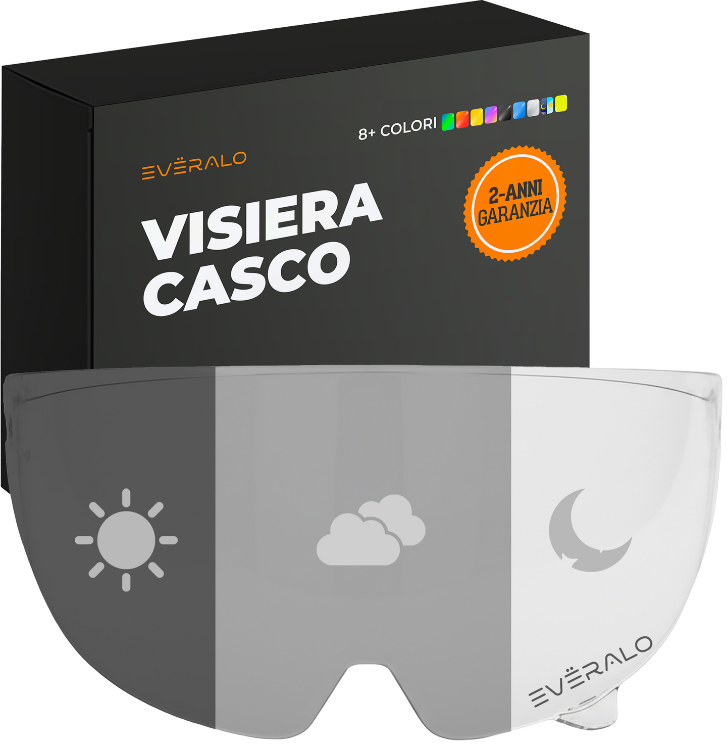 Visiera per Ruroc Atlas 3 - Atlas 4.0 - Antifog ready - Fotocromatica - Everalo