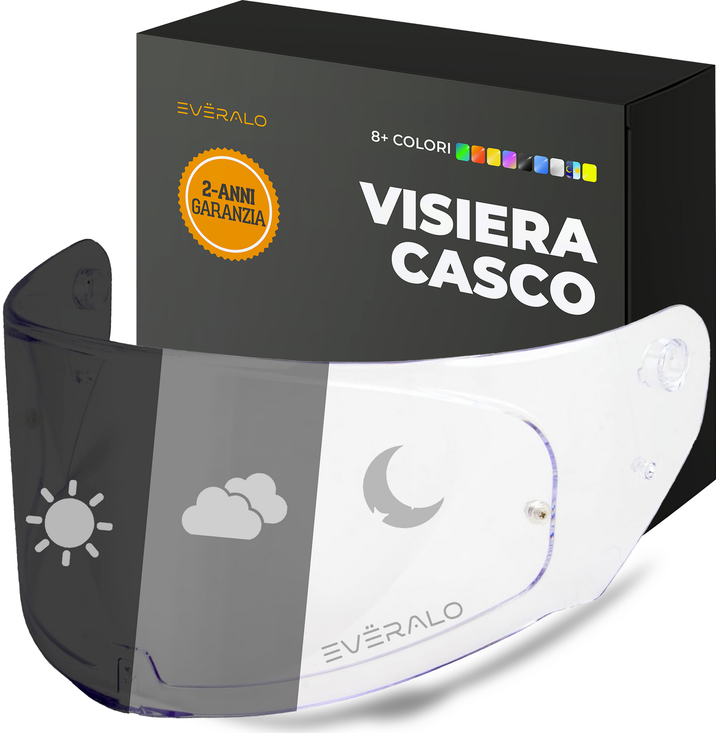 Visiera per LS2 Rapid - Rapid II - Stream Evo - Storm - Storm II - Antifog ready -Fotocromatica - Everalo