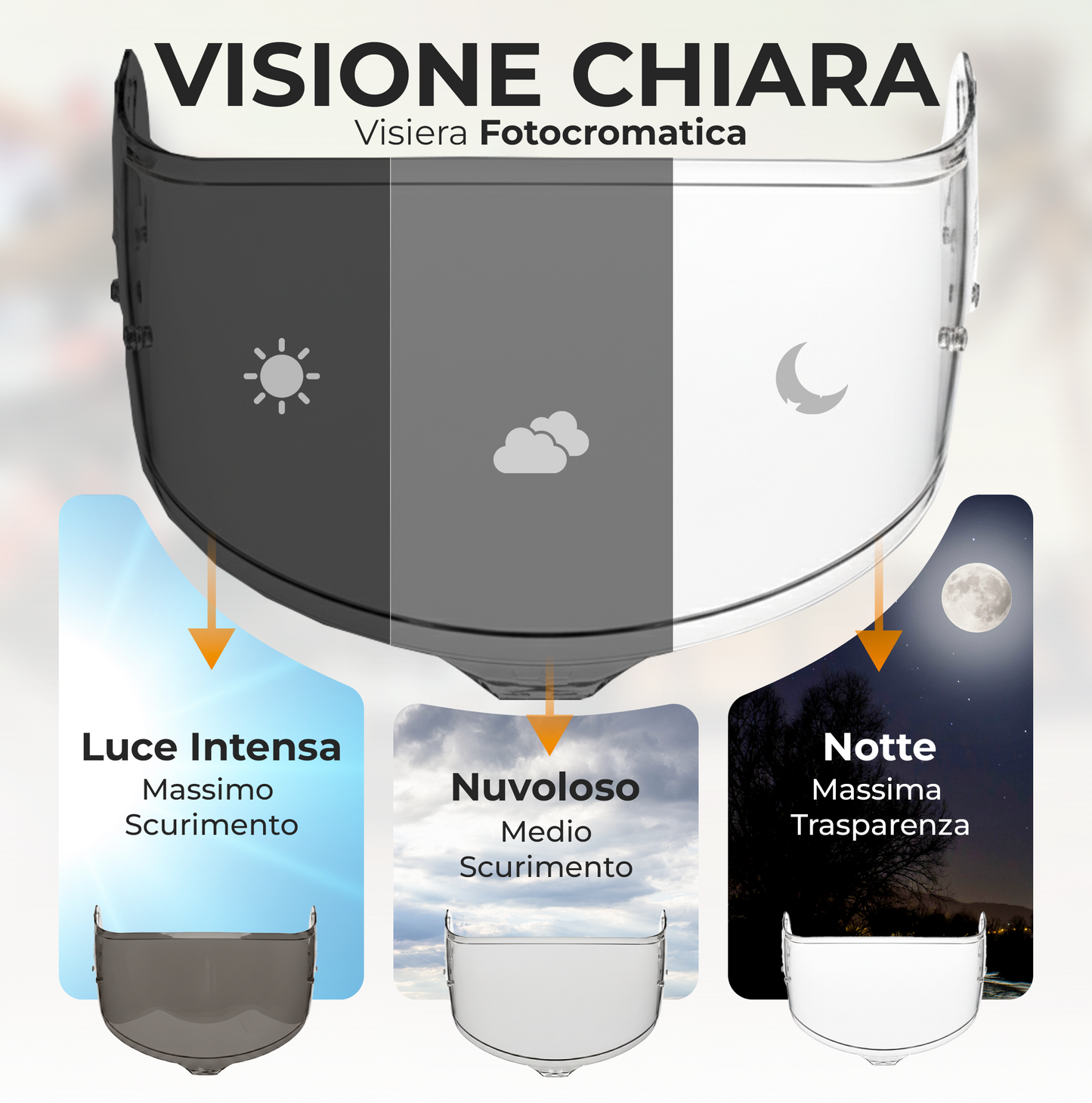 Visiera per Shoei Gt Air 3 - Cns 1c  - Fotocromatica