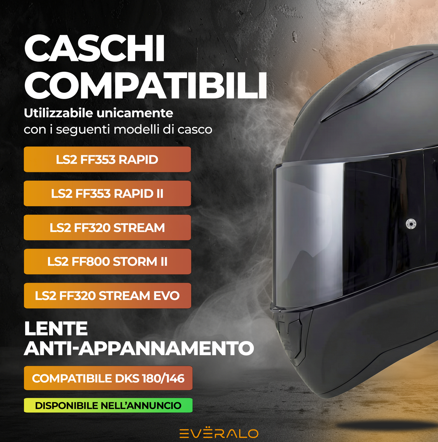 Visiera per LS2 Rapid - Rapid II - Stream Evo - Storm - Storm II - Fotocromatica