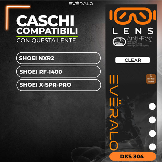 Lente anti-appannamento Shoei Nxr 2 - Z8 - Xspr Pro - X15 - Cwr F2 – specifico per sistema DKS 304