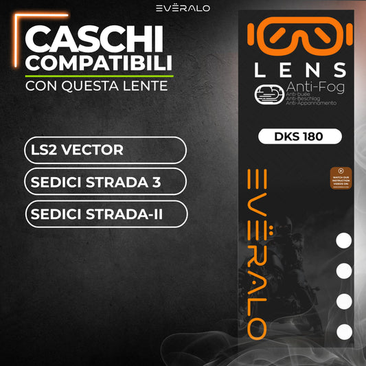 Lente anti-appannamento LS2 FF397 - Rapid - Vector - Storm - Stream - specifico per sistema DKS180