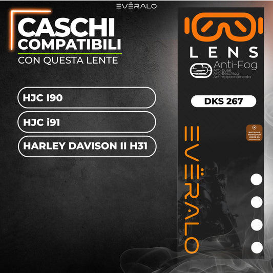 Lente anti-appannamento HJC i90 - i91 - HJ33 – specifico per sistema DKS267