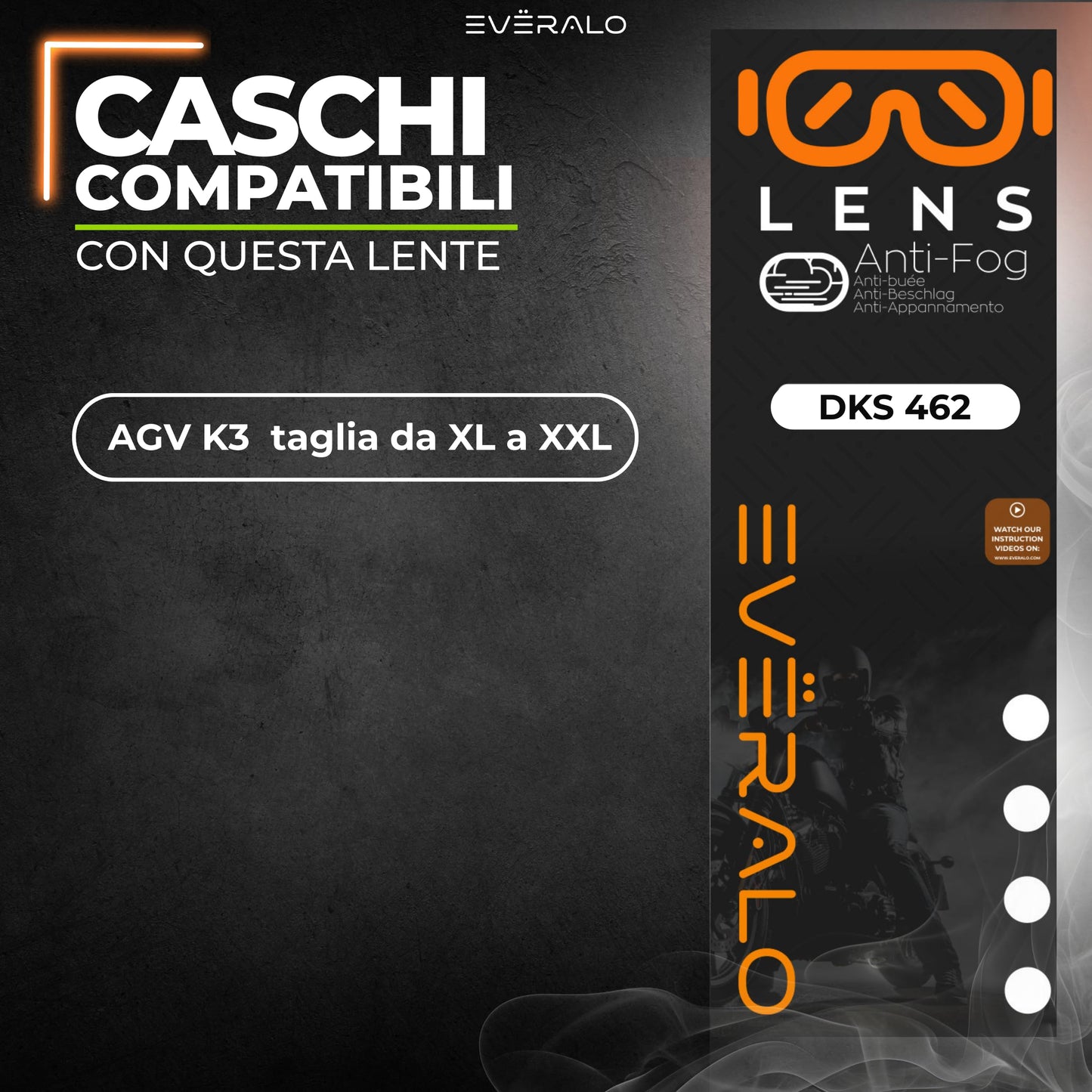 Lente anti-appannamento Agv GT6-2 - K3 (XL-XXL) - specifico per sistema DKS462