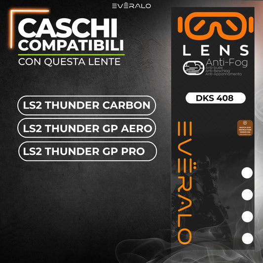 Lente anti-appannamento LS2 FF805 - Thunder - Thunder GP Aero/GP Pro - specifico per sistema DKS408