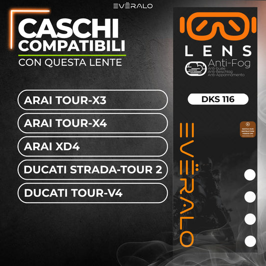 Lente anti-appannamento Arai Tour X3 - X4 - XD4 - TC3 - TC4 - specifico per sistema DKS116