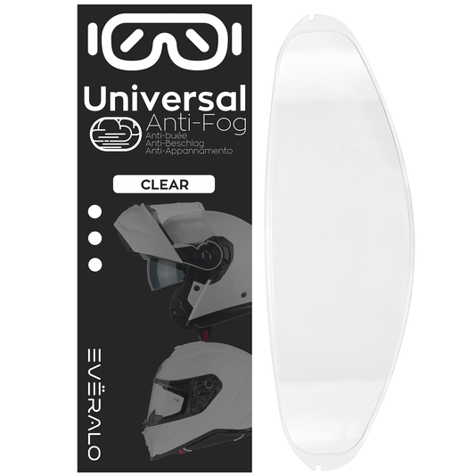Pinlock Universal - Anti-Fog Folie für Integralhelme, Klapphelme und Jethelme - Selbstklebende Anti-Beschlag Linse für Visiere